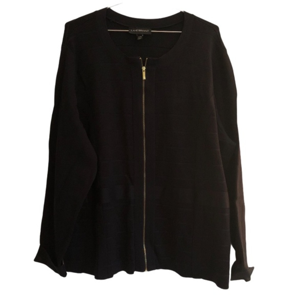 LANE BRYANT BLACK TEXTURED‎ CARDIGAN 26/28